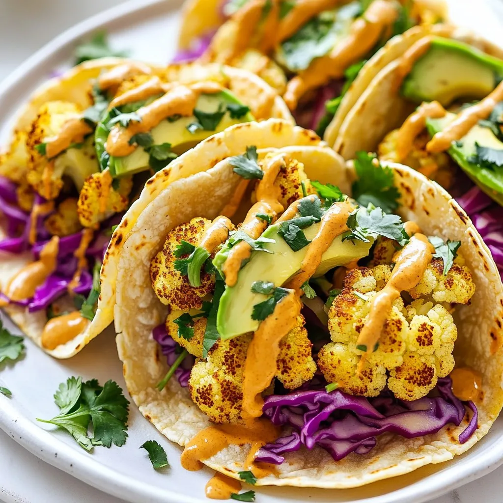 Vegan Cauliflower Tacos with Chipotle Sauce Recipe