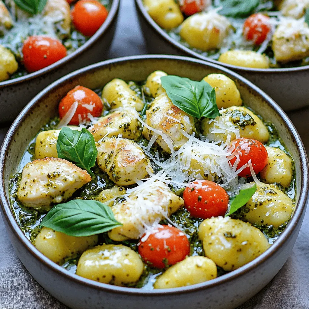 One-Pot Creamy Pesto Chicken Gnocchi Delight