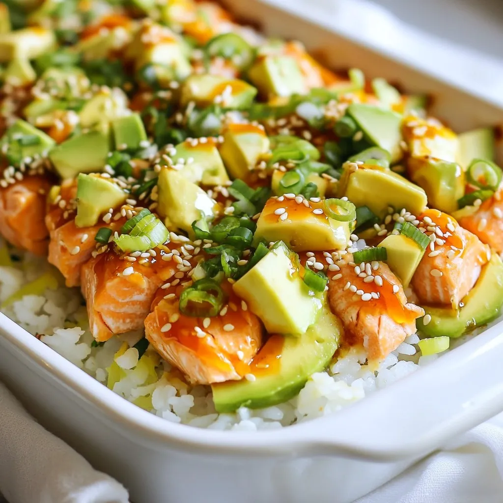 Spicy Salmon Sushi Bake Flavorful and Easy Recipe