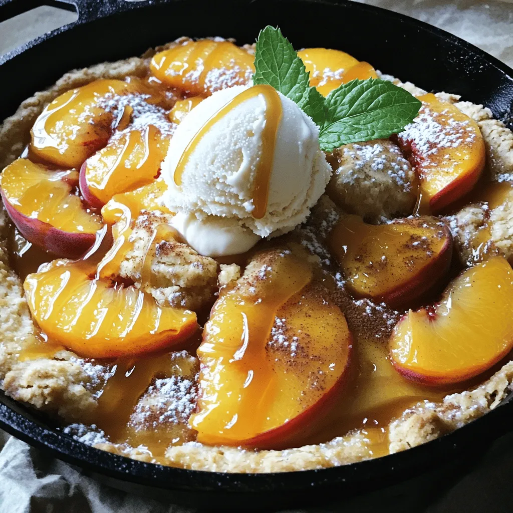 Southern Peach Cobbler in a Cast Iron Skillet Delight