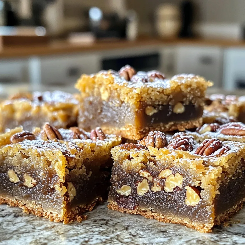 Brown Sugar Pecan Pie Blondies Irresistible Treat