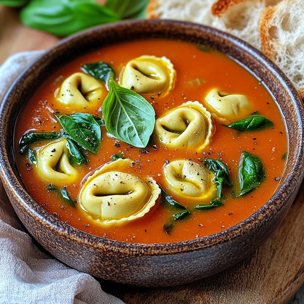 Creamy Tomato Basil Tortellini Soup Easy Comfort Meal