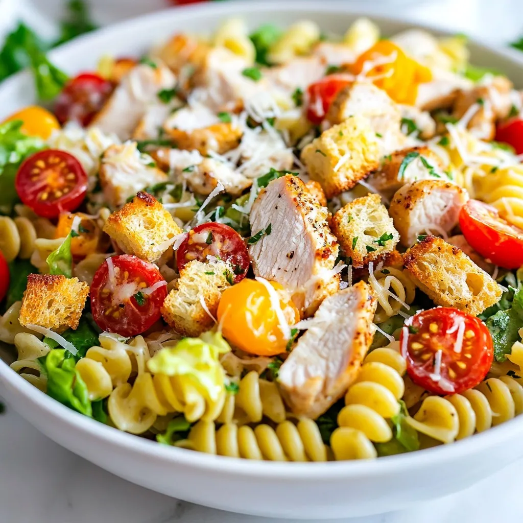 Tasty Chicken Caesar Pasta Salad Easy to Make