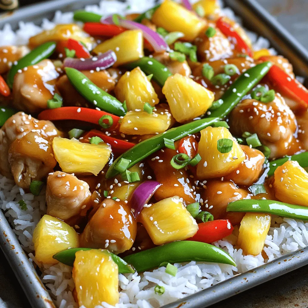Sheet Pan Sweet Sour Chicken Pineapple Easy Recipe