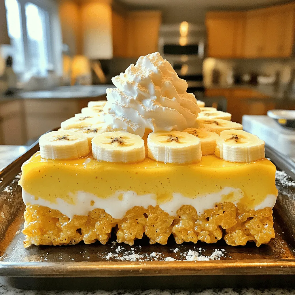 Decadent Banana Pudding Rice Krispie Treats Delight