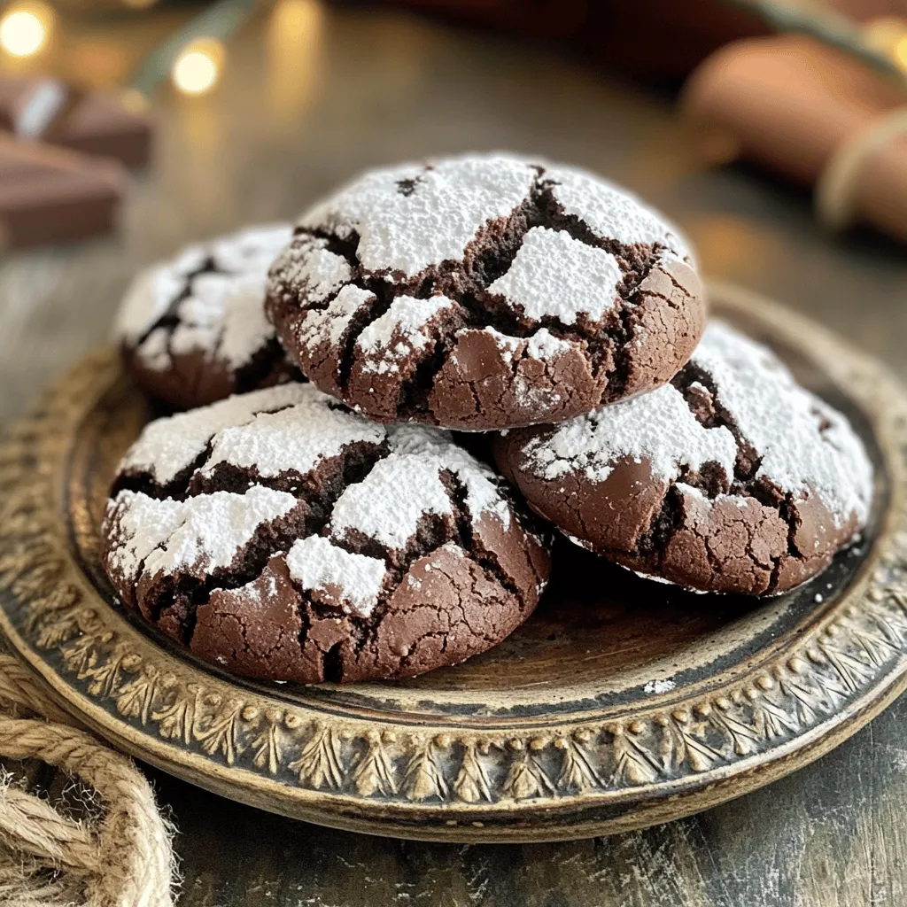 Warm Chocolate Crinkle Cookies Rich and Soft Delight