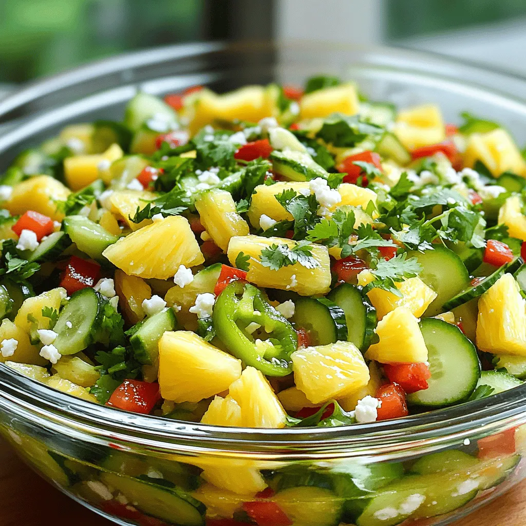 Pineapple Cucumber Salad Fresh and Flavorful Dish