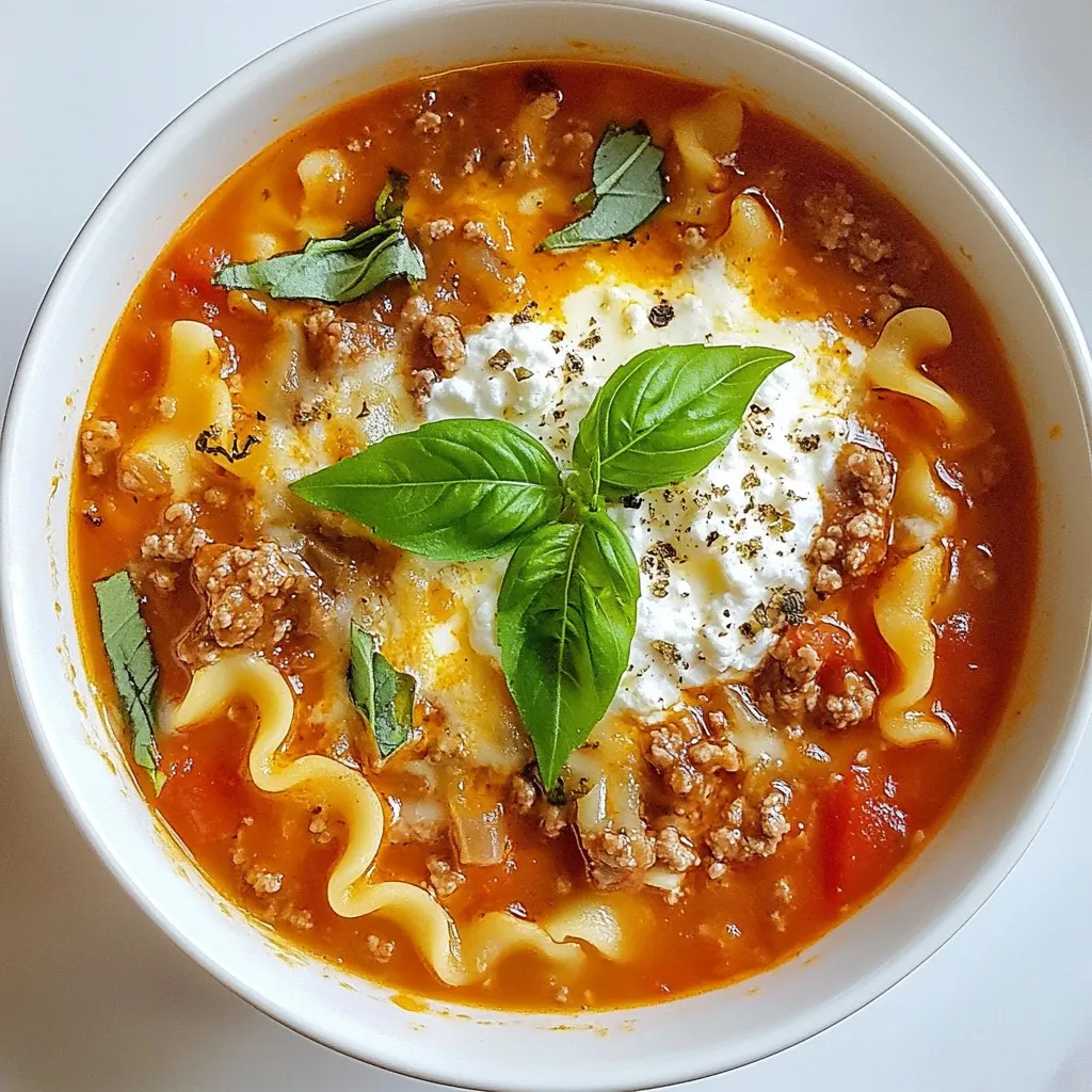 One-Pot Hearty Lasagna Soup Easy Comfort Meal