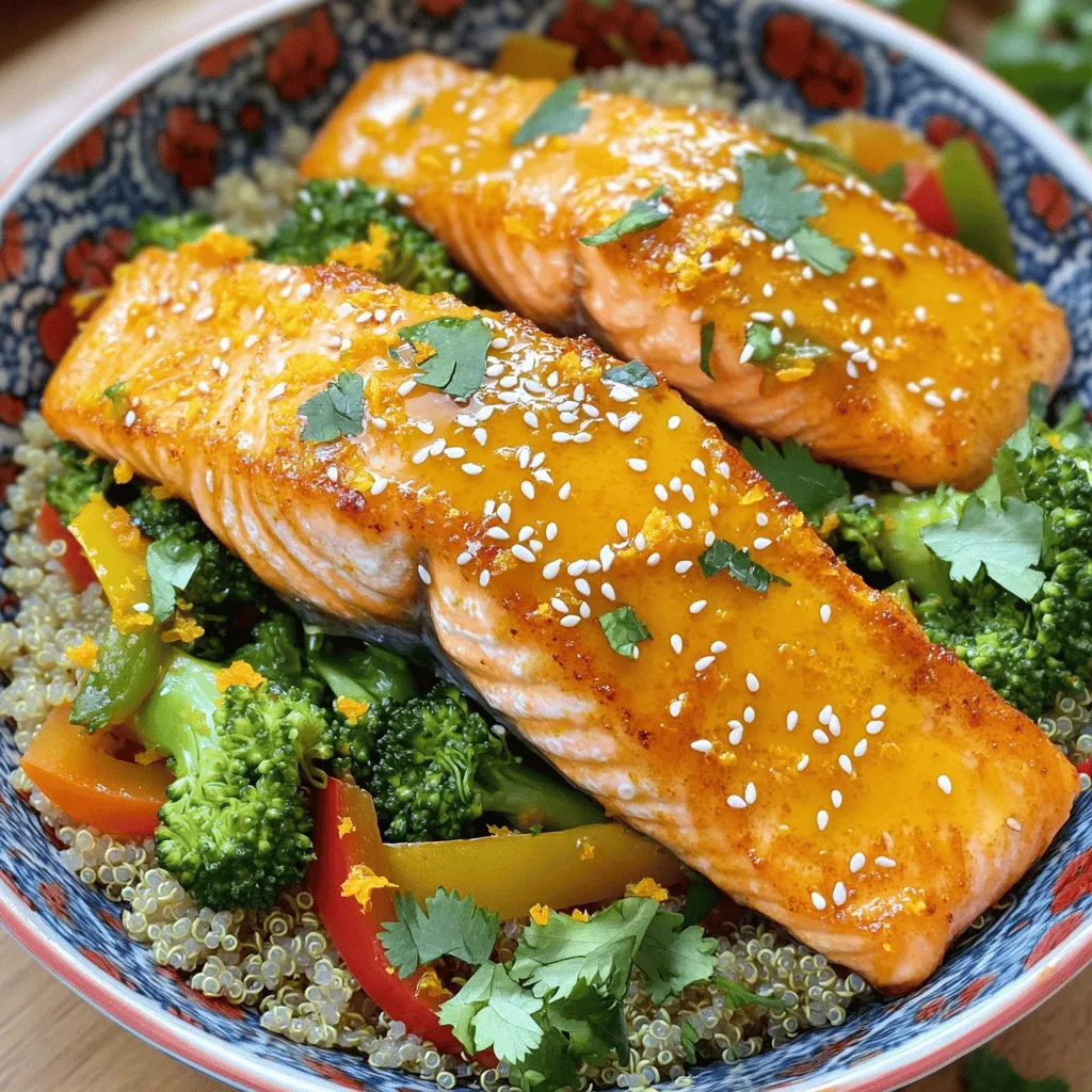 Crispy Orange Salmon Bowls Packed with Flavorful Goodness