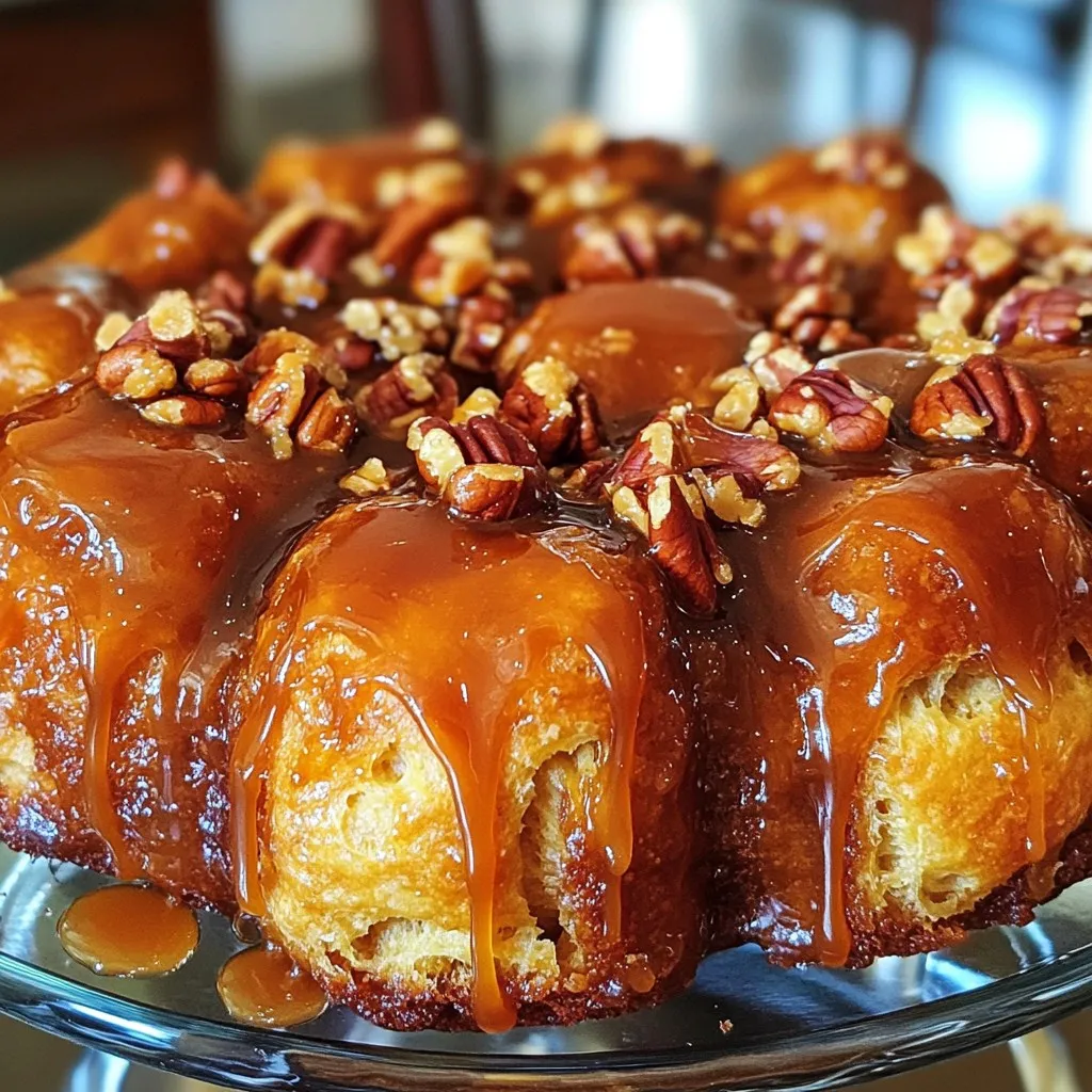 Caramel Pecan Sticky Bun Monkey Bread Delight