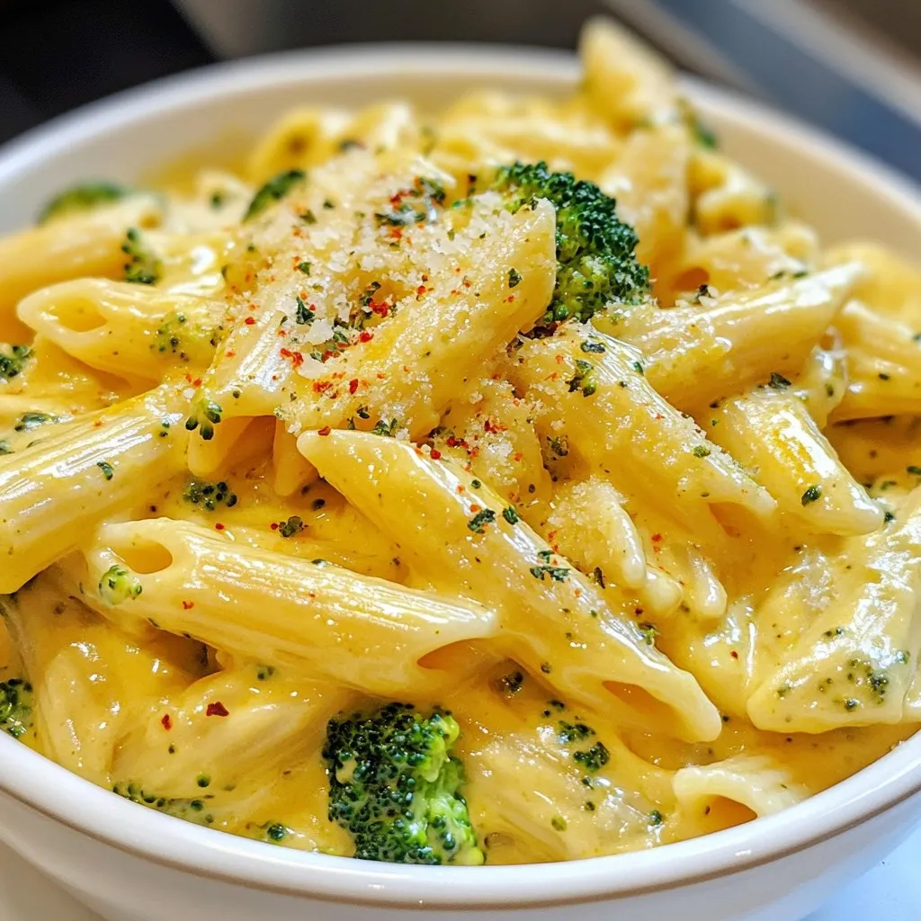Creamy Broccoli Cheese Pasta Delightful and Simple Meal
