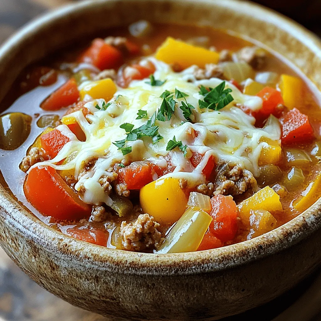 Stuffed Bell Pepper Soup Flavorful Comfort Dish