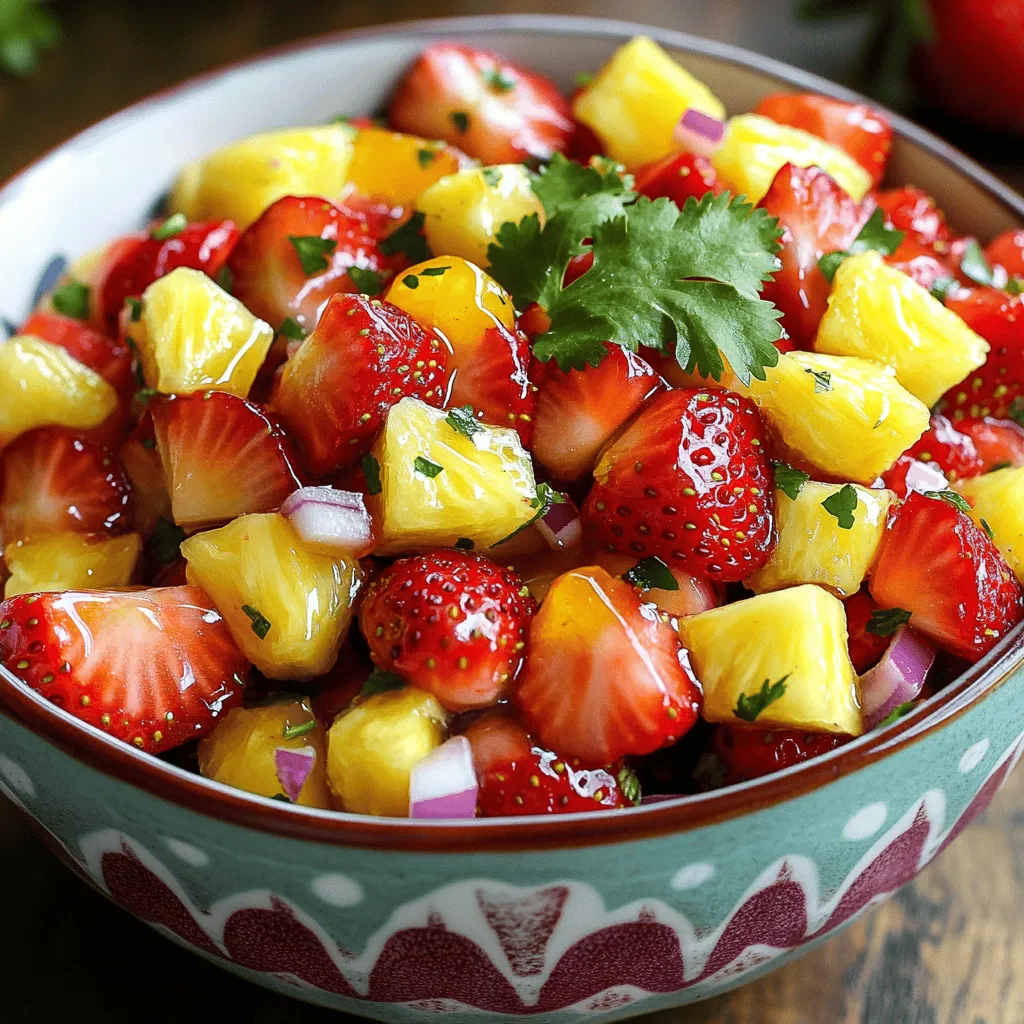 Strawberry Pineapple Fruit Salsa Tasty and Colorful Dish