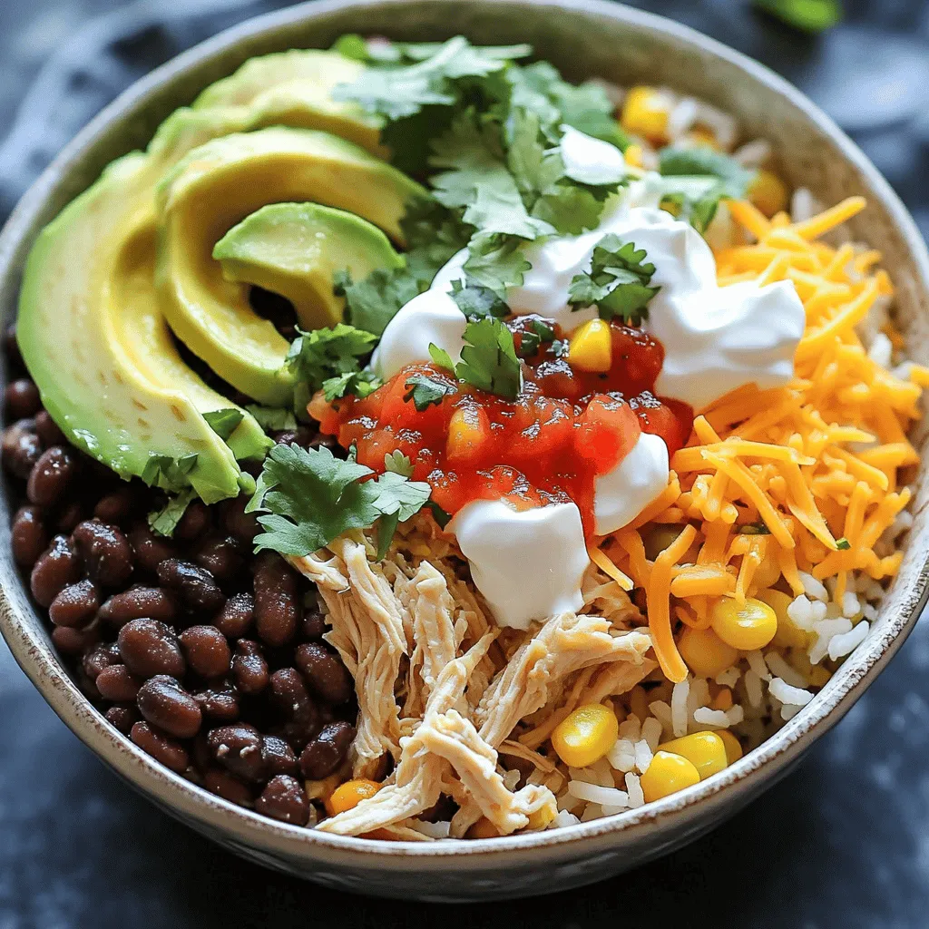 Savory Slow Cooker Chicken Burrito Bowl Recipe