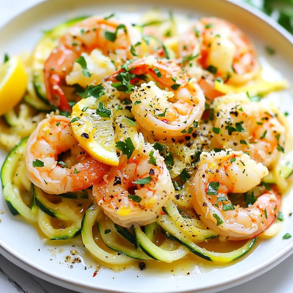 Garlic Butter Shrimp Scampi Zoodles Quick and Tasty Dish