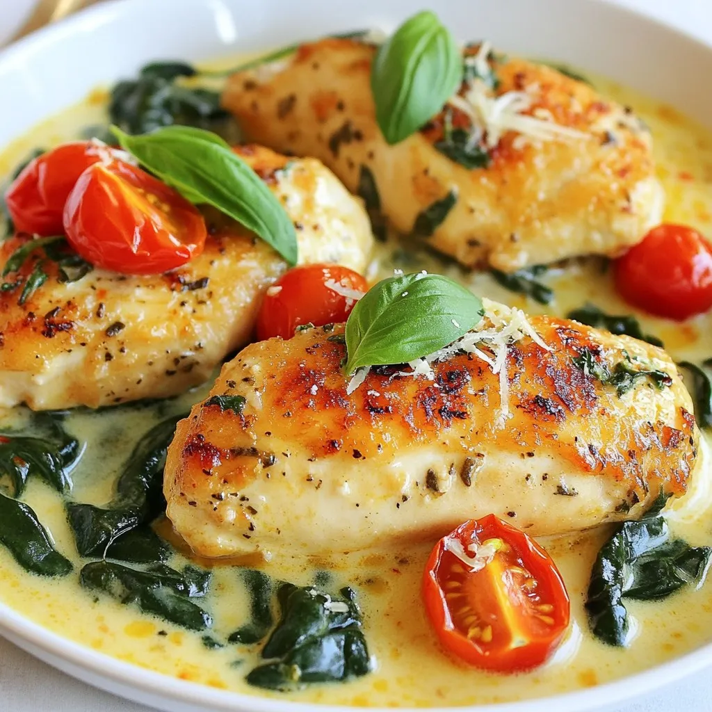 Creamy Tuscan Spinach Chicken Irresistible Dinner Delight