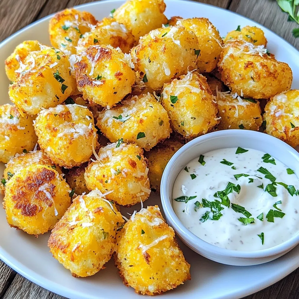 Cheesy Cauliflower Tater Tots Easy and Crispy Treat