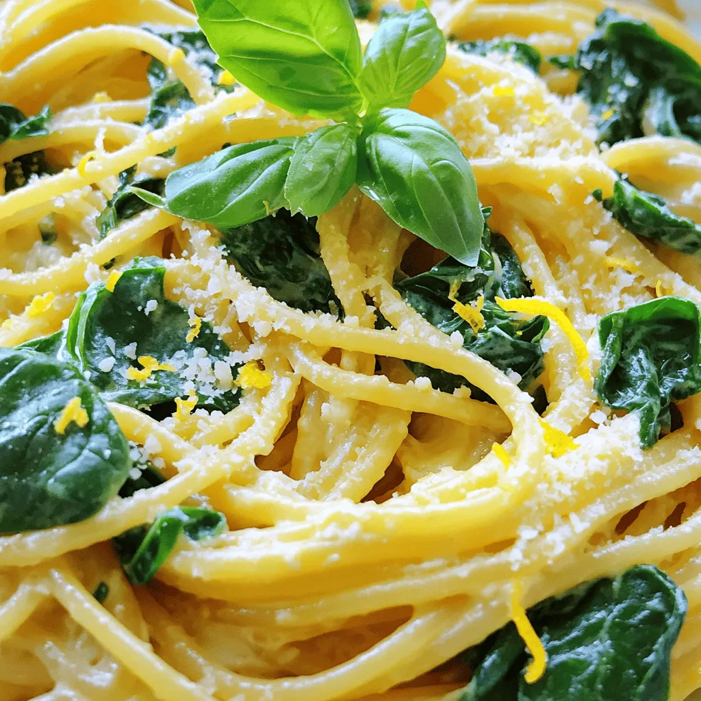 10-Minute Lemon Ricotta Pasta with Spinach Delight