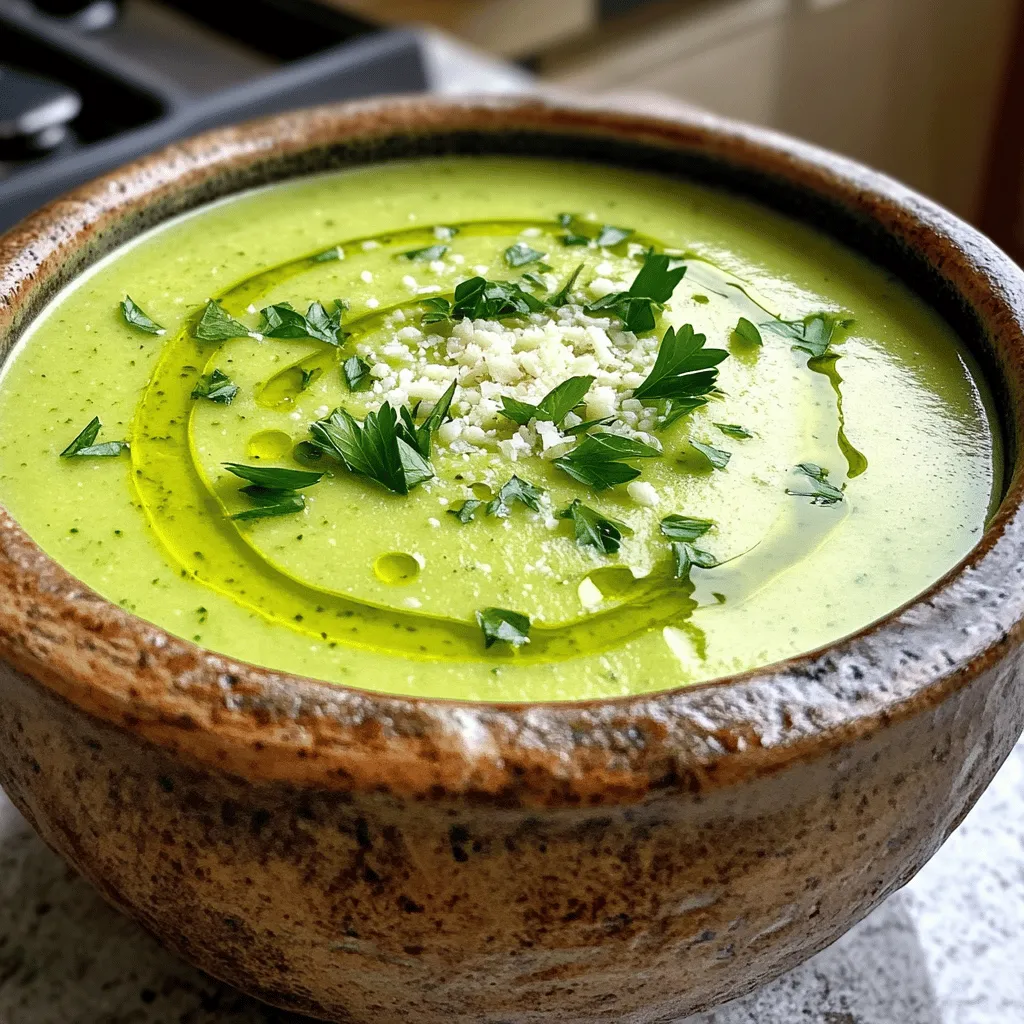 Creamy Parmesan Zucchini Soup Comforting and Flavorful