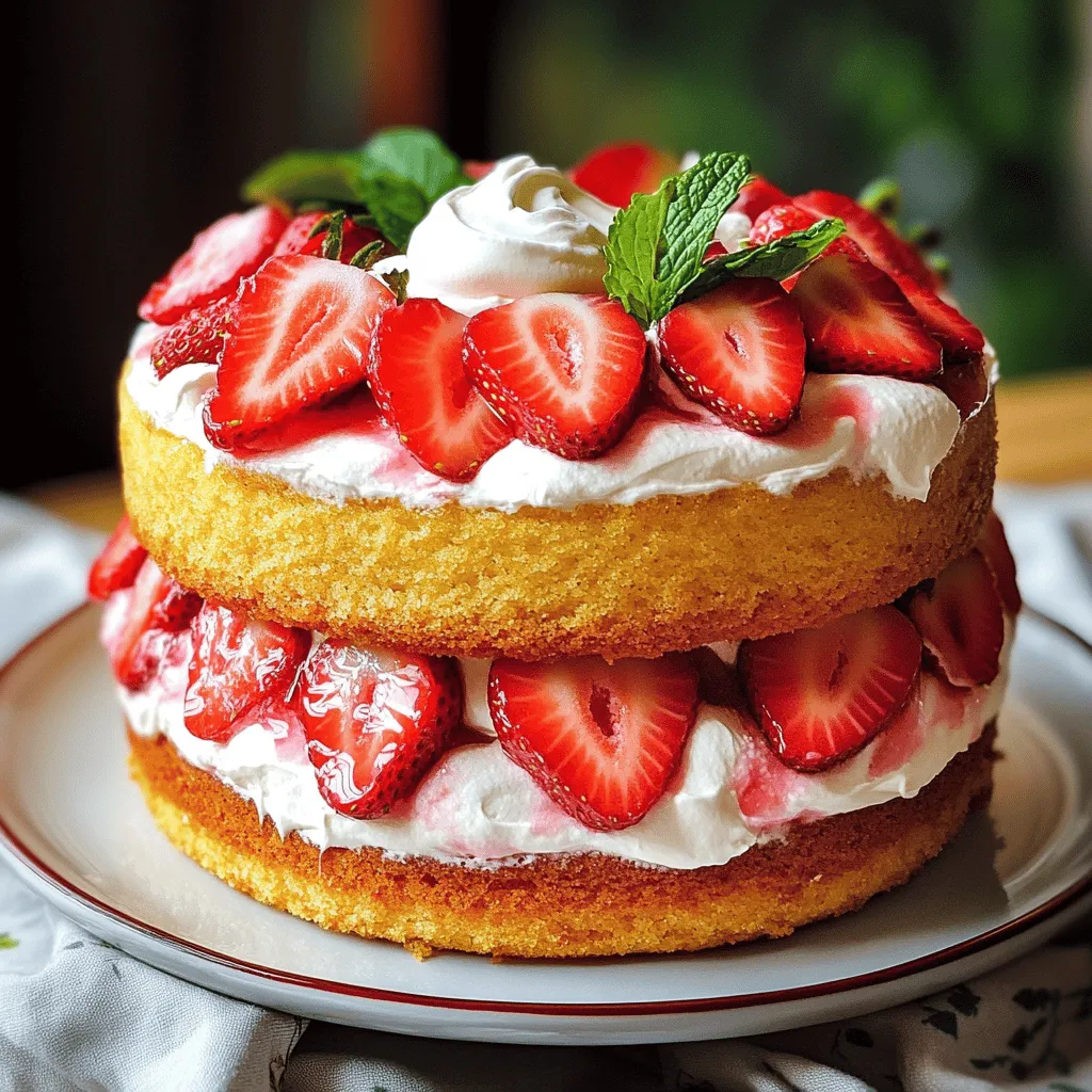 Strawberry Mascarpone Cream Cake Delightful and Simple