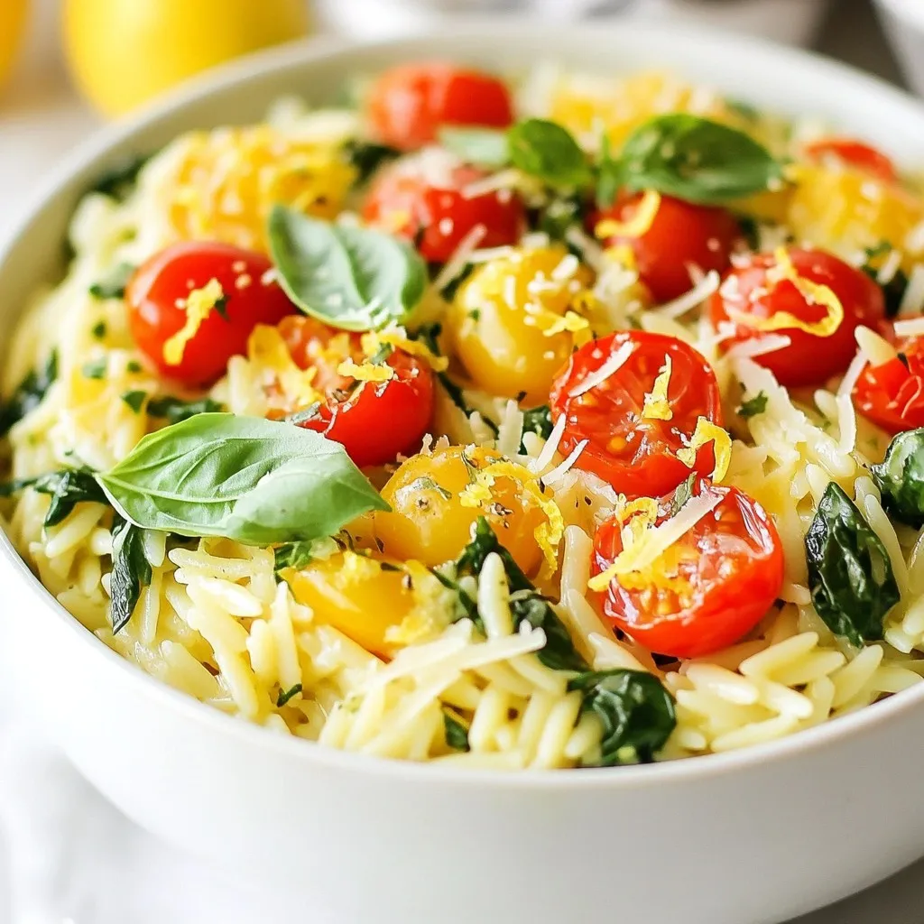 One-Pot Lemon Parmesan Orzo Quick and Flavorful Meal