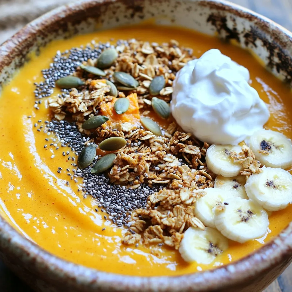 High-Protein Pumpkin Pie Smoothie Bowl Delight