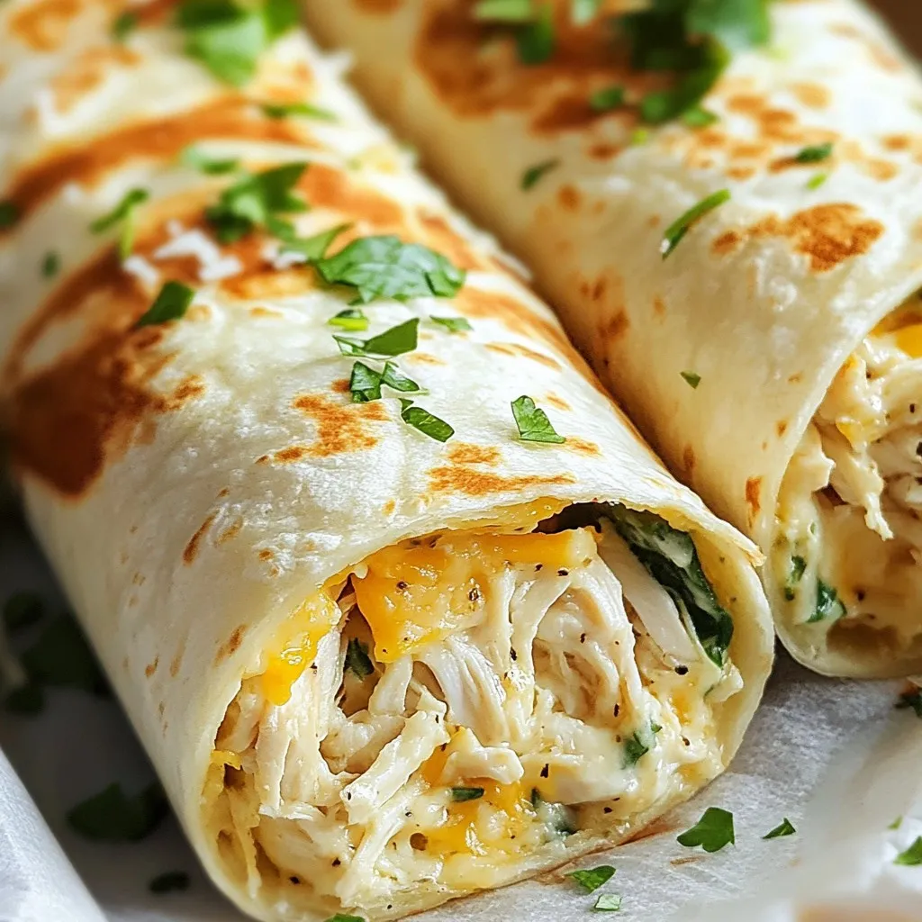 Cheesy Garlic Chicken Wraps Flavorful and Easy Meal