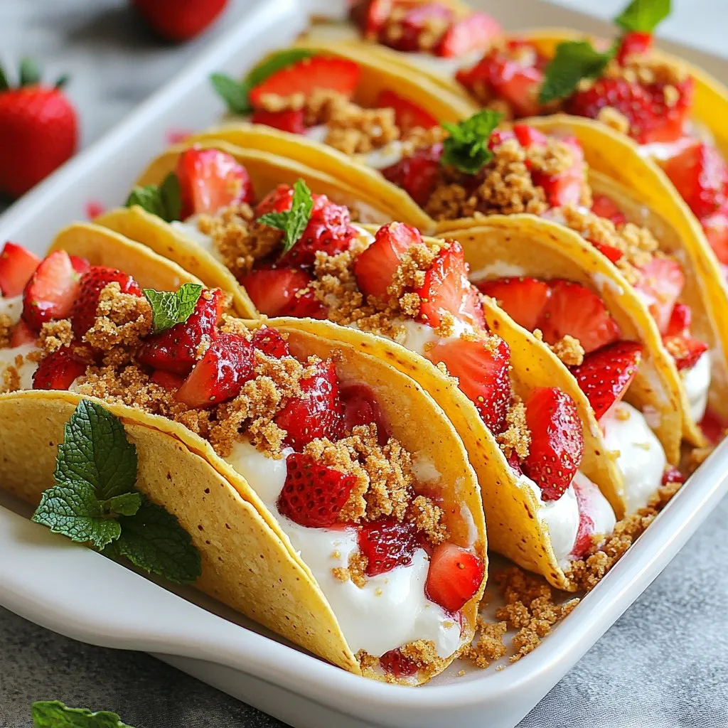 Strawberry Crunch Cheesecake Tacos Delightful Treat