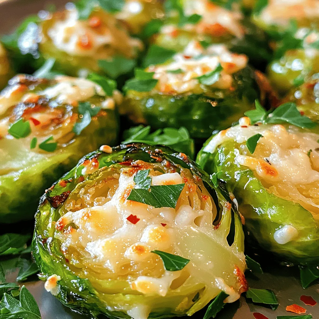 Garlic Parmesan Roasted Brussels Sprouts Delight