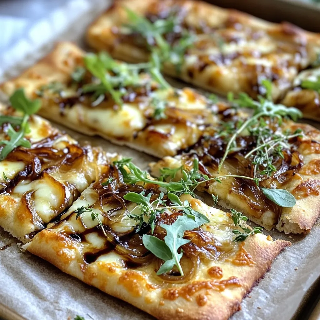 Caramelized Onion Gruyère Flatbread Delightful Treat