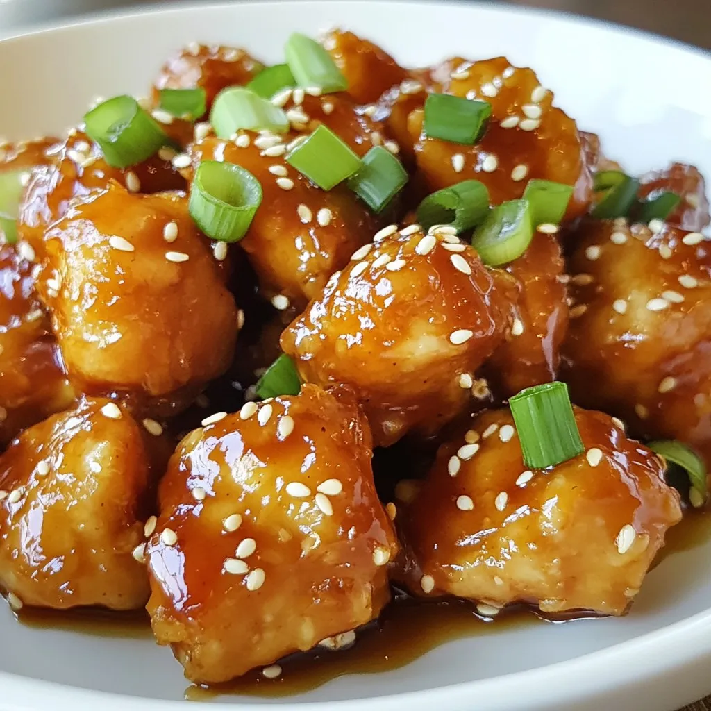 Honey Garlic Sticky Chicken Bites Tasty Dinner Recipe