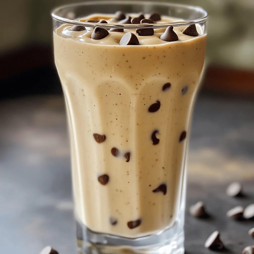 Chocolate Chip Cookie Dough Protein Smoothie Delight