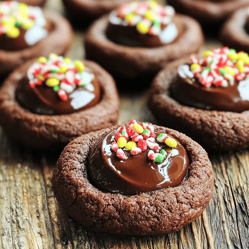 Chocolate Peppermint Thumbprint Cookies Delightful Treat