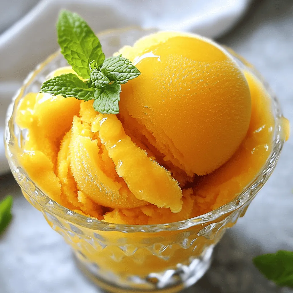 Refreshing Peach Sorbet Delicious Summer Treat Recipe