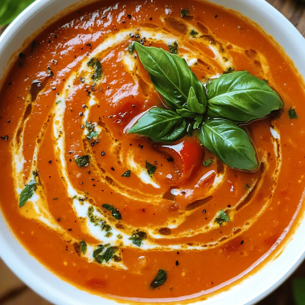 Roasted Red Pepper Tomato Bisque Comforting Delight
