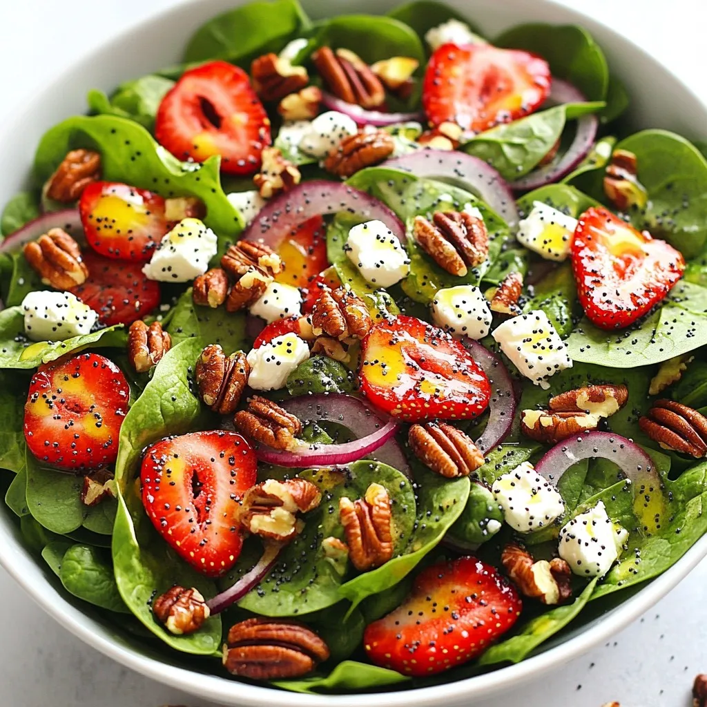 Strawberry Spinach Poppy Seed Salad Fresh and Flavorful