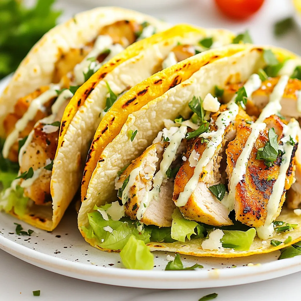 Smash Chicken Caesar Tacos Flavorful and Easy Recipe