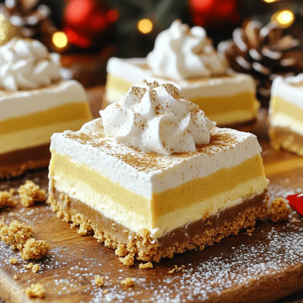 No-Bake Eggnog Cheesecake Bars Easy and Creamy Treat