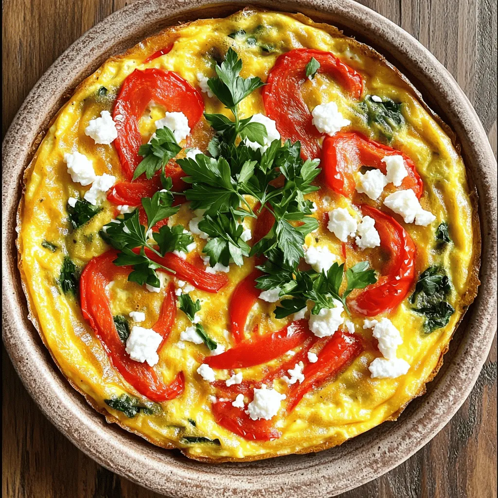 Baked Frittata with Roasted Peppers Savory Delight