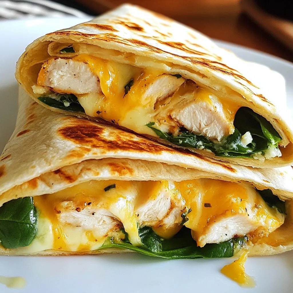 Cheesy Garlic Chicken Wraps Flavorful and Satisfying Meal