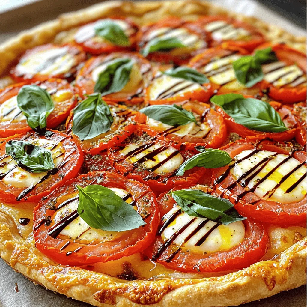 Tomato Mozzarella Pie Flavorful and Simple Delight