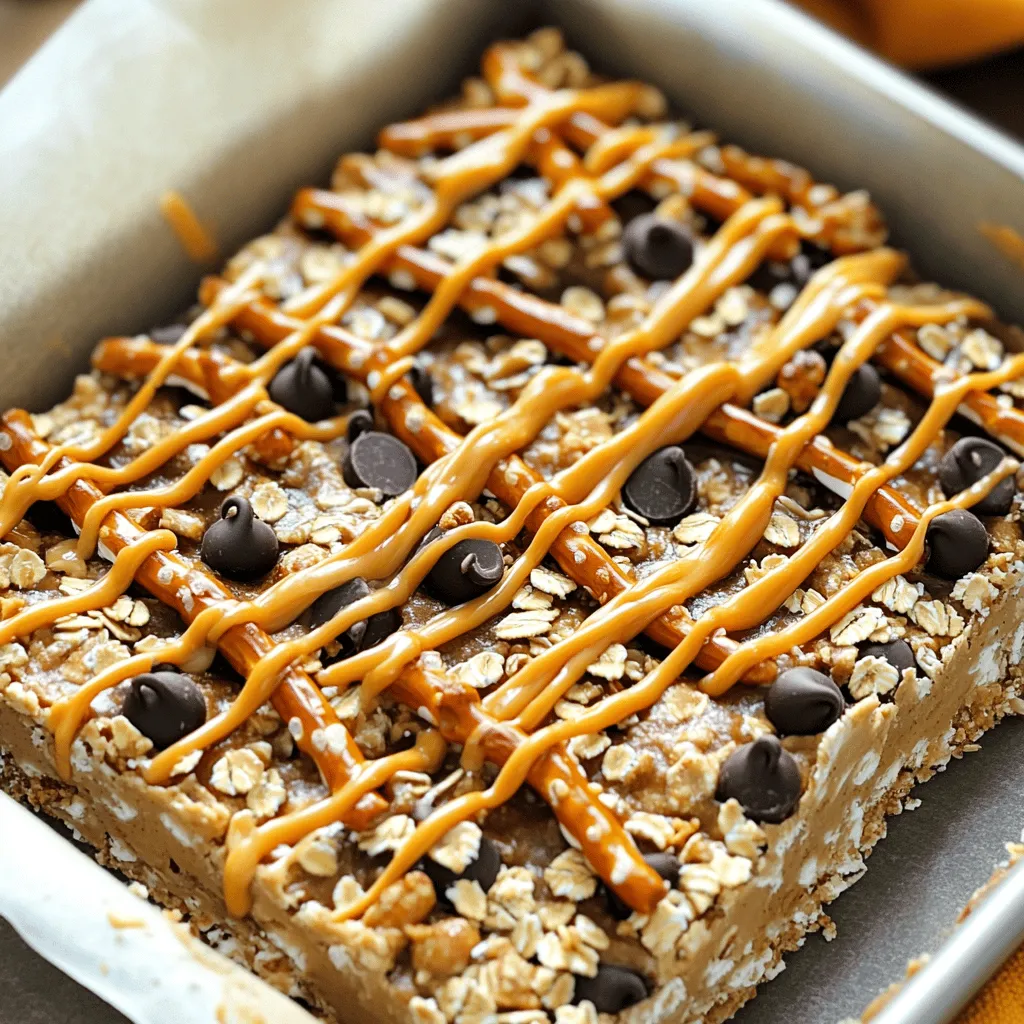 No-Bake Peanut Butter Pretzel Bars Simple and Tasty