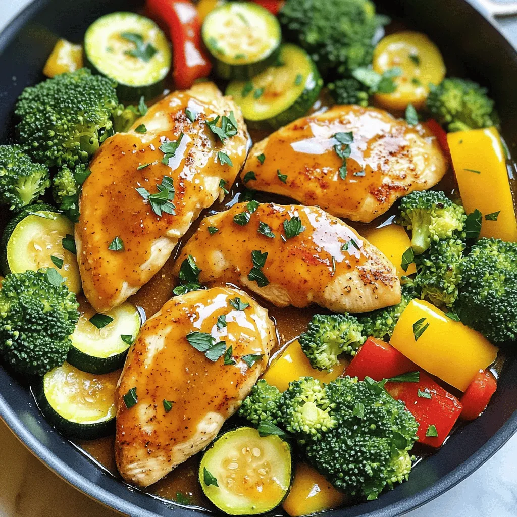 Honey Mustard Chicken Veggie Skillet Easy Dinner