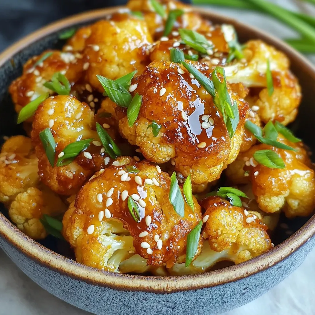 Air Fryer Honey Garlic Cauliflower Bites Delight