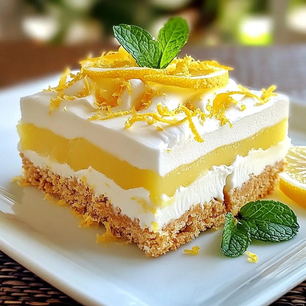 No-Bake Lemon Icebox Bars Refreshing Summer Dessert