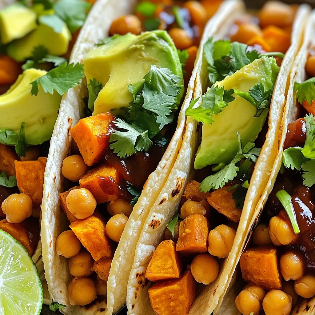 Savory Sheet-Pan BBQ Chickpea &#038; Sweet Potato Tacos