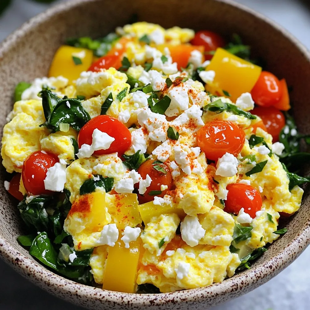 Minute Egg White Scramble Bowl Simple and Quick Recipe