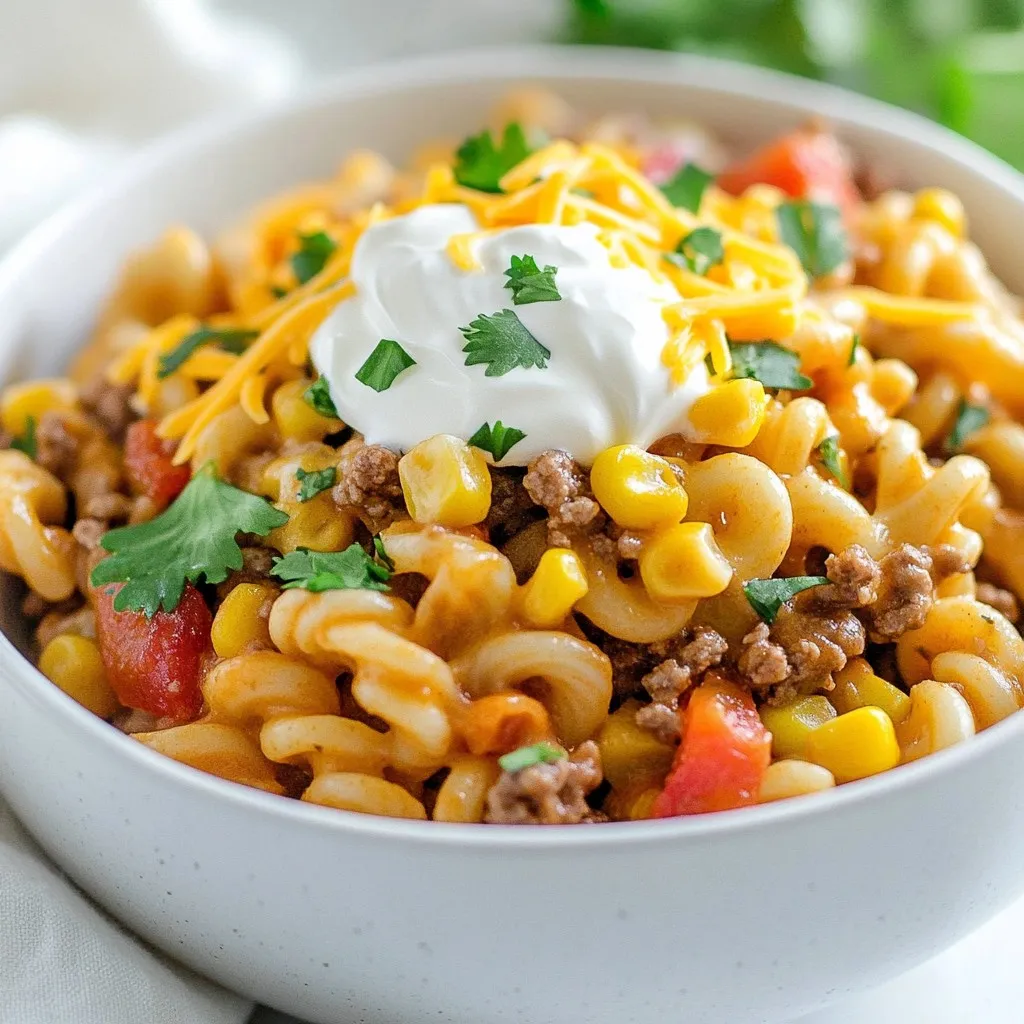 Ingredient Cheesy Taco Pasta Simple and Flavorful Meal