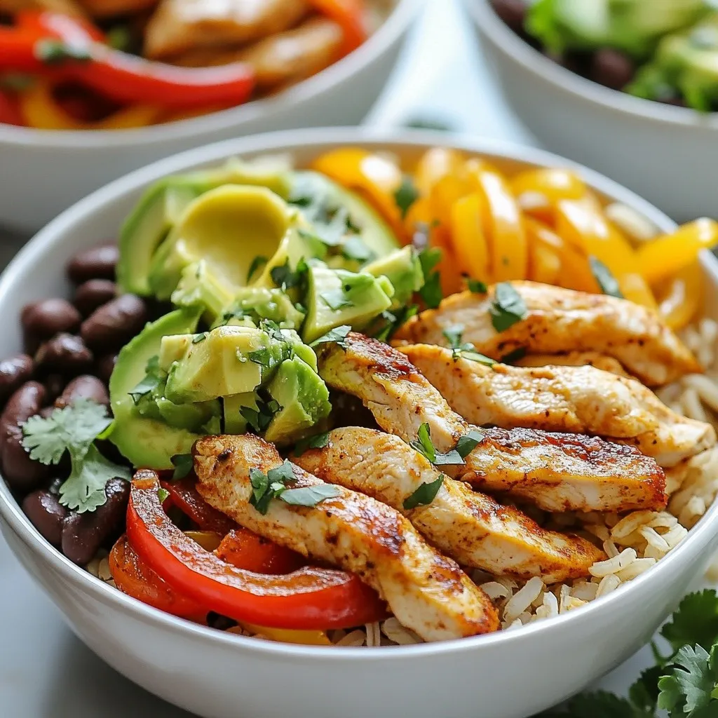 Savory Chicken Fajita Meal Prep Bowls in Minutes