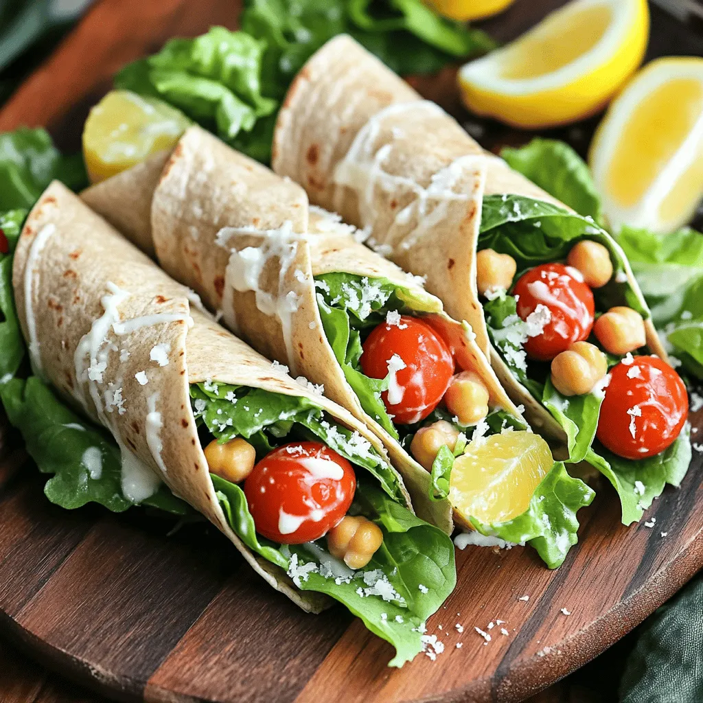 Chickpea Caesar Salad Wraps Nourishing and Tasty Meal
